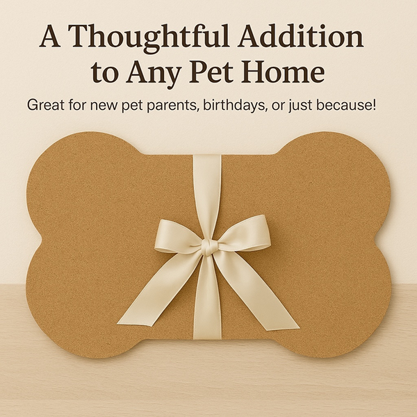 Talking Dog Club Food and Water Cork a Mat Floor for Dogs and Cats (Brown)
