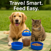 Talking Dog Club 3 in 1 Travel Bowl Set for Dogs and Cats (Blue) Both-Bowls & Feeders Talking Dog Club Dropship
