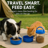 Talking Dog Club 3 in 1 Travel Bowl Set for Dogs and Cats (Blue) Both-Bowls & Feeders Talking Dog Club Dropship