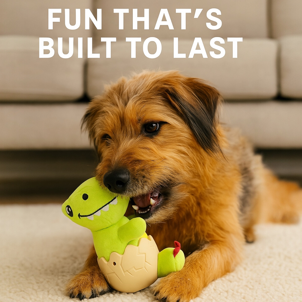 Talking Dog Club Dino in a Shell Plush Toy for Dogs (Green) Dogs-Toys Talking Dog Club Dropship