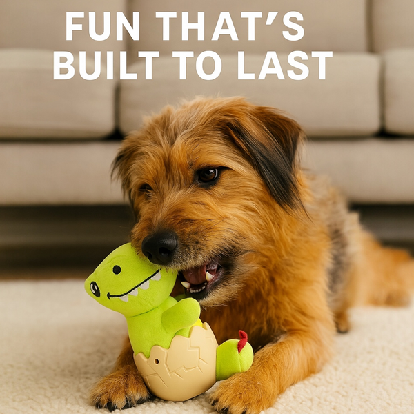 Talking Dog Club Dino in a Shell Plush Toy for Dogs (Green)