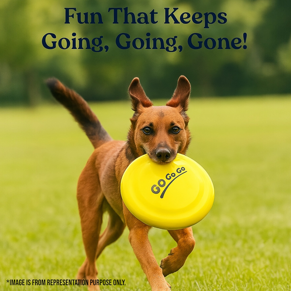 Talking Dog Pop Light weight Frisbee Toy for Dogs (Yellow)
