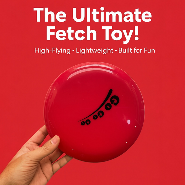 Talking Dog Pop Light weight Frisbee Toy for Dogs (Red)