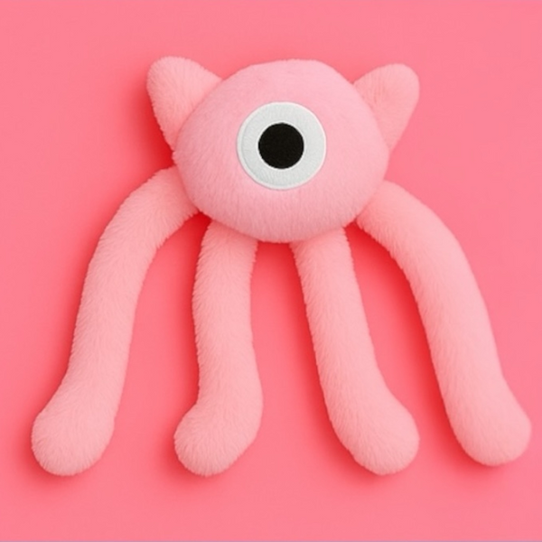 Talking Dog Club Bouncing Monster Tug Toy for Dogs (Pink)