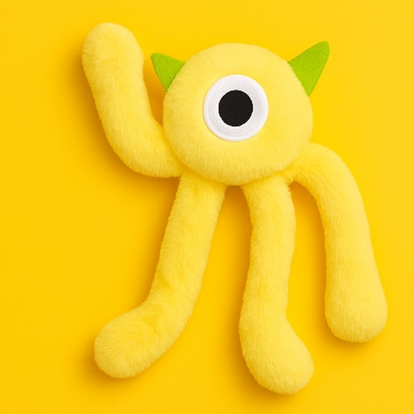 Talking Dog Club Bouncing Monster Tug Toy for Dogs (Yellow)