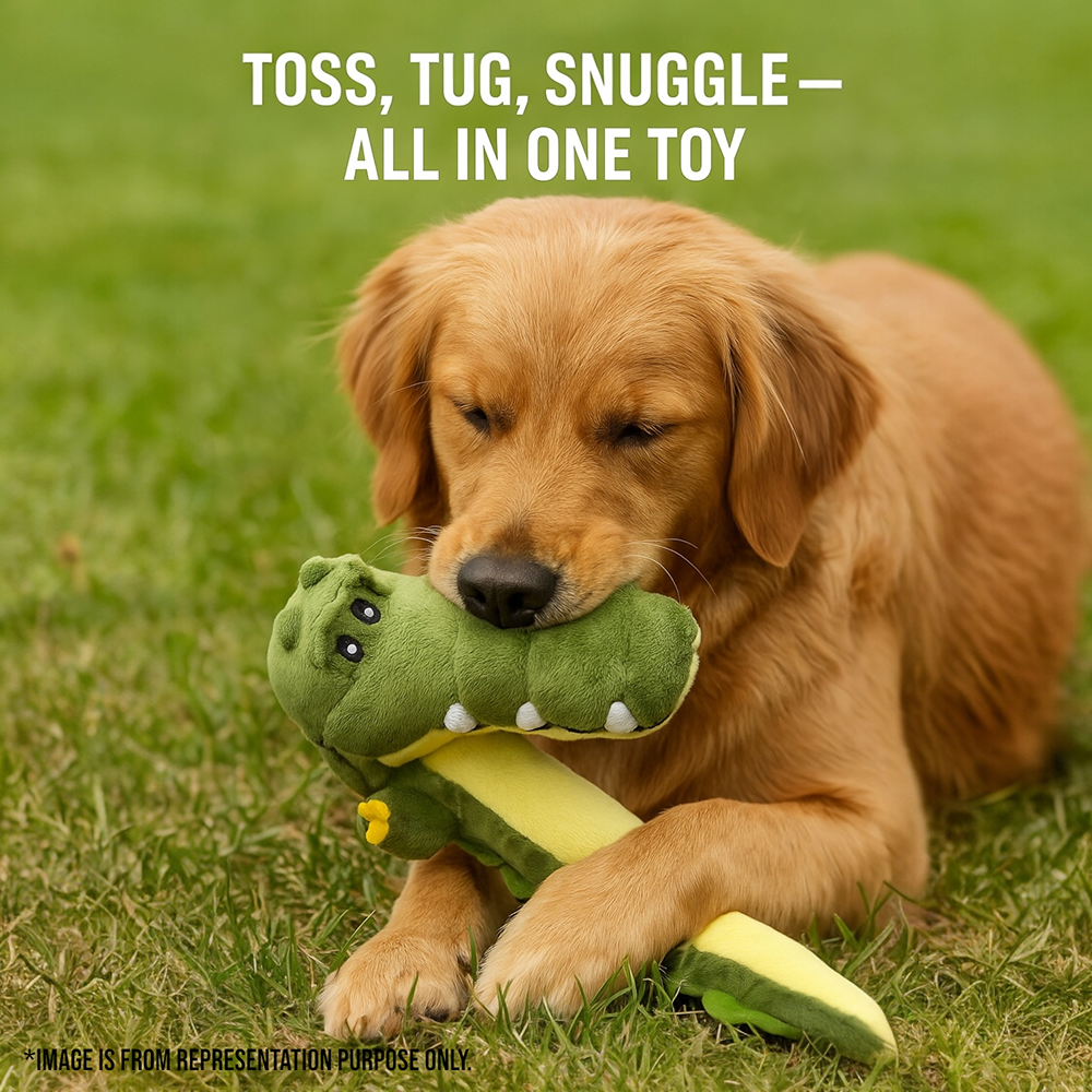 Talking Dog Club Gator Plush Toy for Dogs (Green) Dogs-Toys Talking Dog Club Dropship