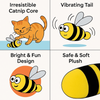 Talking Dog Club Shake a Bee Vibrating Catnip Toy for Cats (Yellow and Black) Cats-Toys Talking Dog Club Dropship