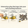 Talking Dog Club Shake a Bee Vibrating Catnip Toy for Cats (Yellow and Black) Cats-Toys Talking Dog Club Dropship