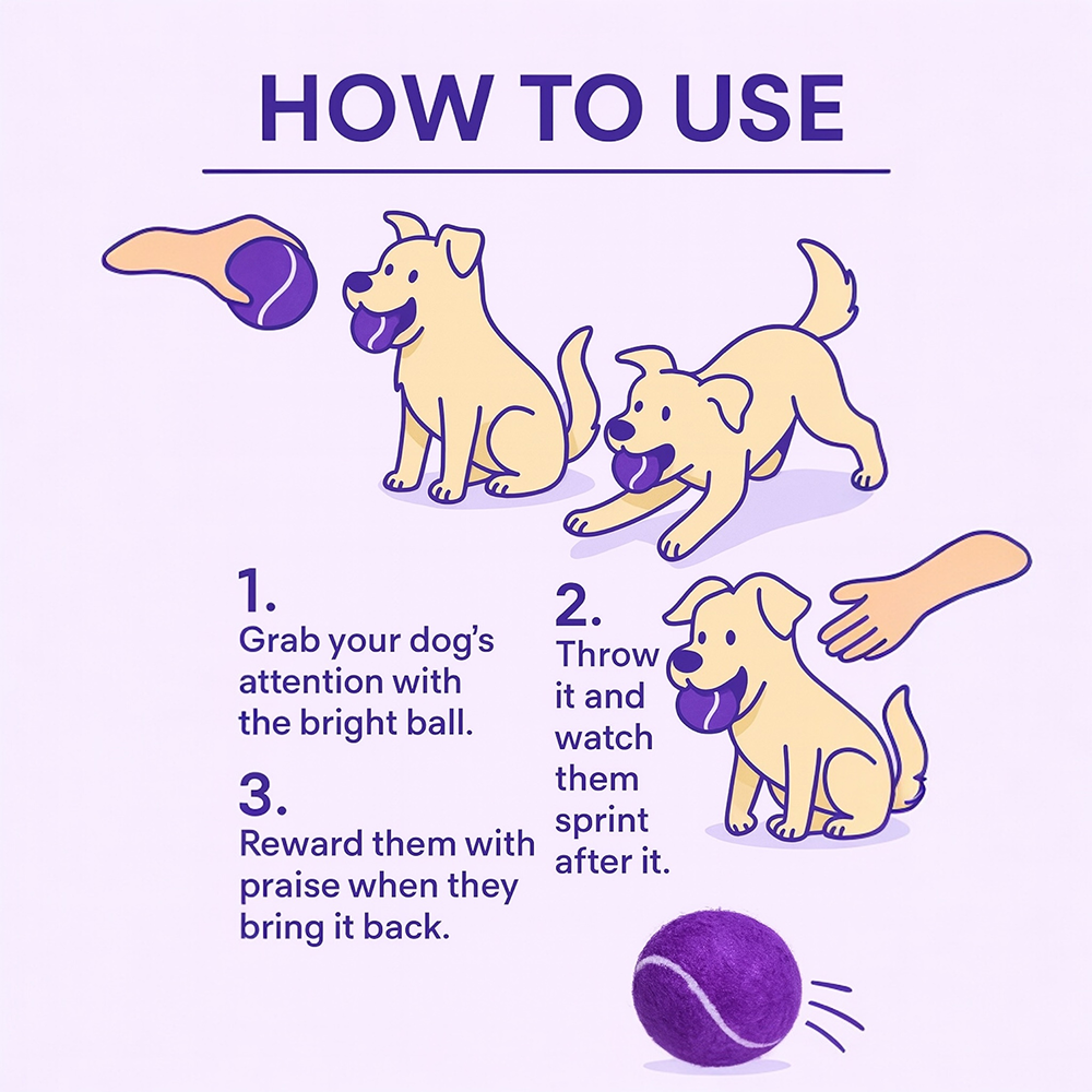 Talking Dog Club Tennis Ball Toy for Dogs (Purple) Dogs-Toys Talking Dog Club Dropship