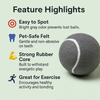 Talking Dog Club Tennis Ball Toy for Dogs (Grey) Dogs-Toys Talking Dog Club Dropship