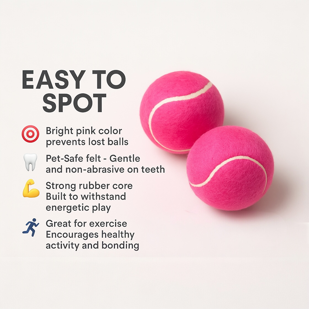 Talking Dog Club Tennis Ball Toy for Dogs (Pink) Dogs-Toys Talking Dog Club Dropship