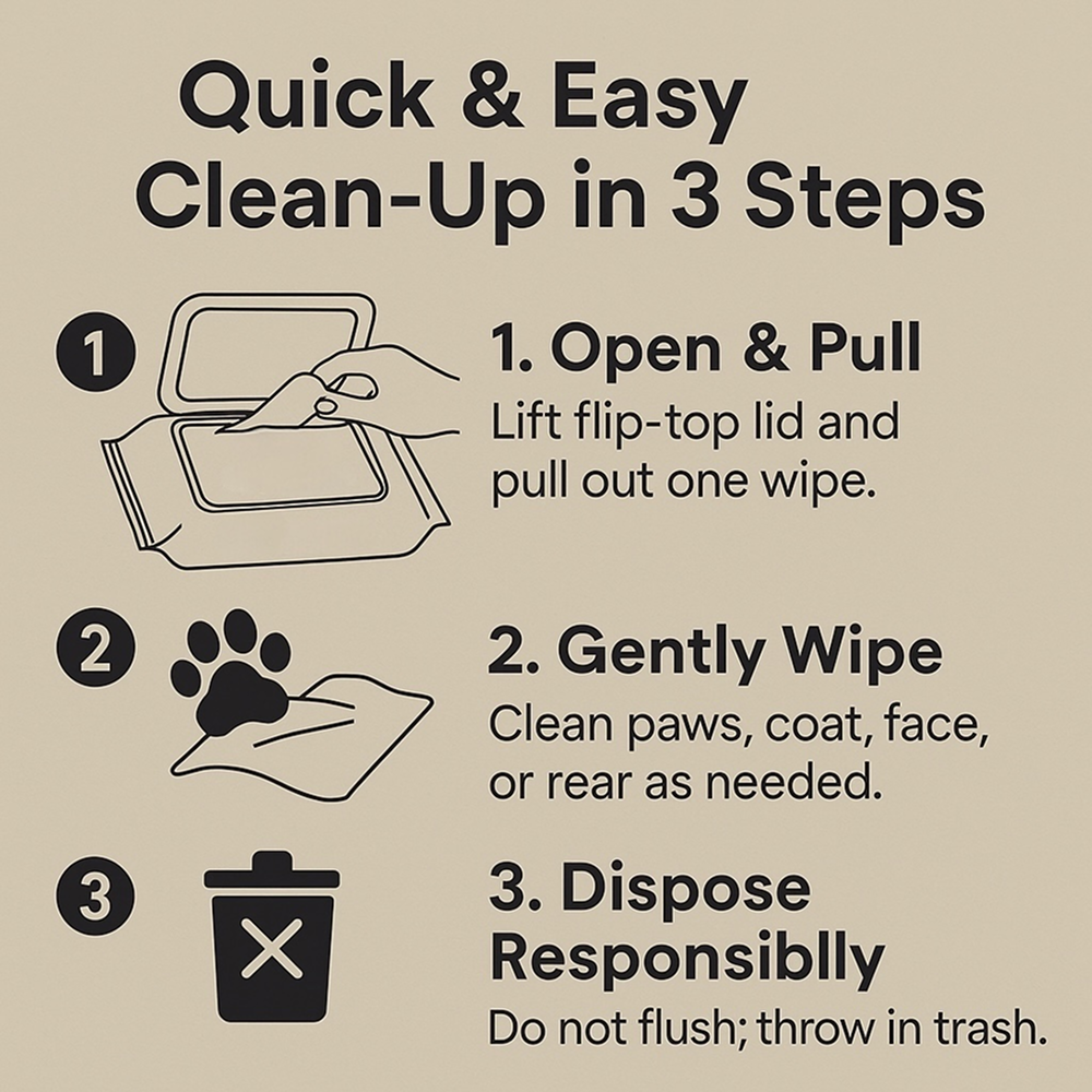 Talking Dog Club Pet Grooming Unscented Wipes for Dogs and Cats Both-Grooming Supplies Talking Dog Club Dropship