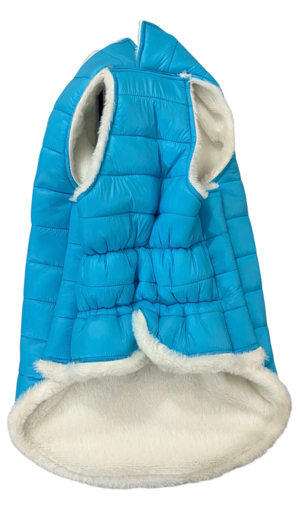 Woofiezz Warm & Comfortable Winter Jackets for Dogs and Cats (Turquoise)