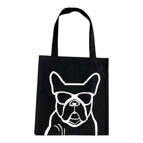 Talking Dog Club Dog Face Carry All Tote Bag for Women (Black)