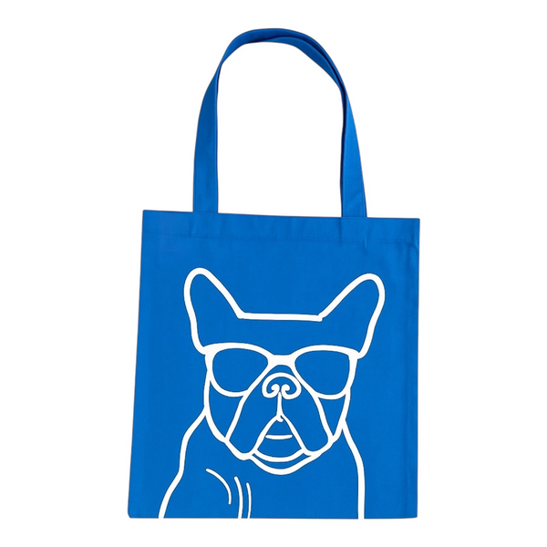 Talking Dog Club Double Income Single Pup Carry All Tote Bag for Women (Blue)