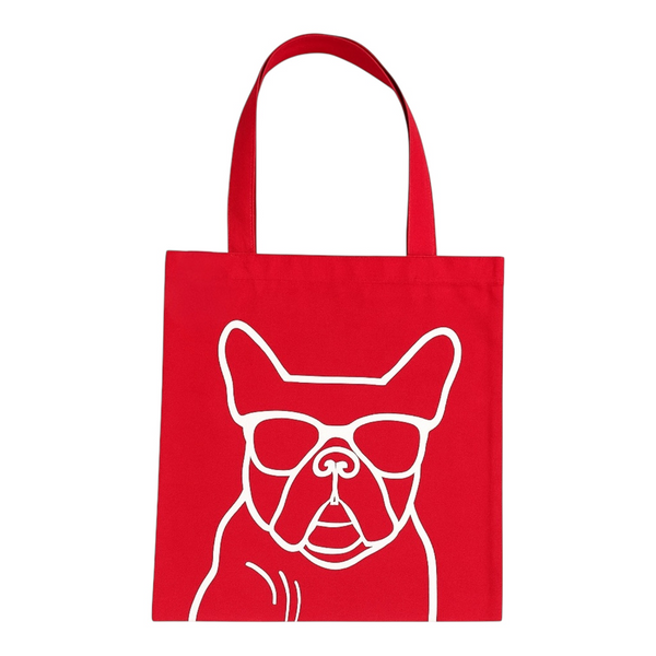 Talking Dog Club Dog Face Carry All Tote Bag for Women (Red)