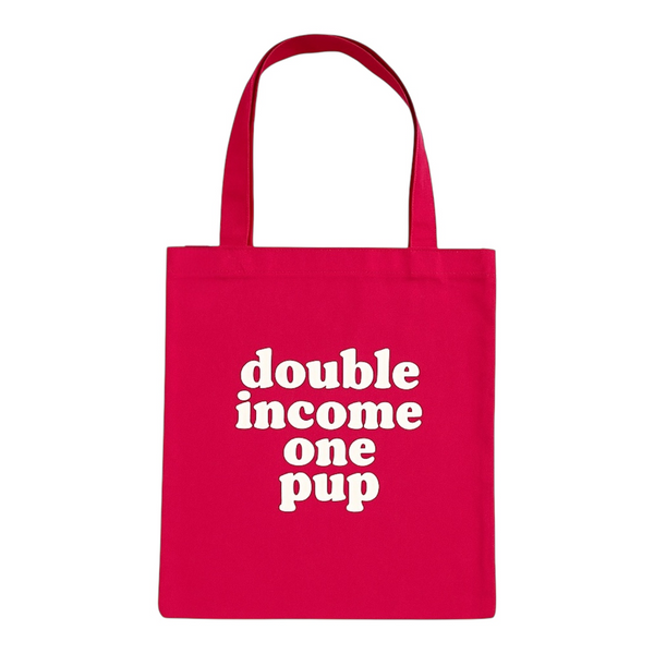 Talking Dog Club Double Income Single Pup Carry All Tote Bag for Women (Pink)