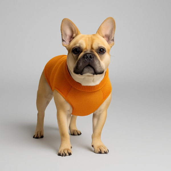 Talking Dog Club Bright Winter High Paw Jumper Sweater for Dogs (Orange)