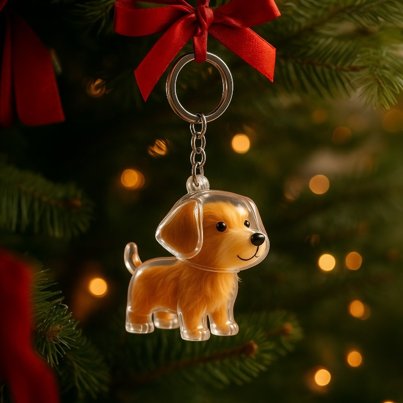 Talking Dog Club Standing Dog Hair Keepsake Capsule Key Chain Pet Parent-Gifting & Merch Talking Dog Club Dropship