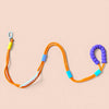 Talking Dog Club Extra Strong Vivid Handle Leash for Dogs (Orange/Purple) Dogs-Collar, Leashes, harnesses Talking Dog Club Dropship 5 FT