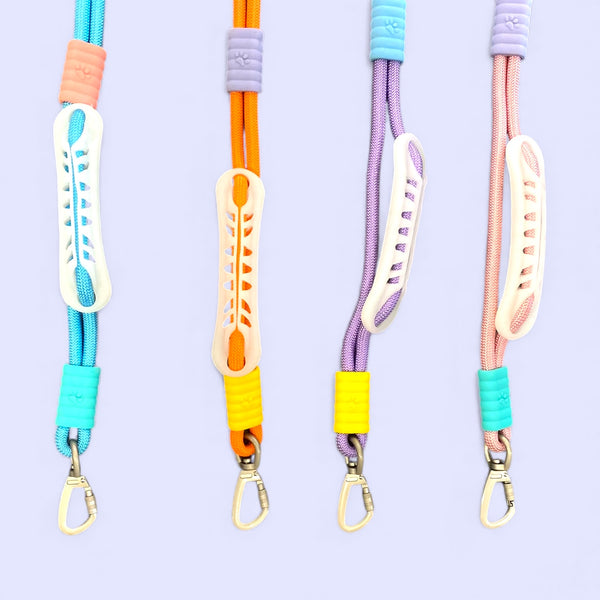 Talking Dog Club Extra Strong Vivid Handle Leash for Dogs (Purple/Purple)