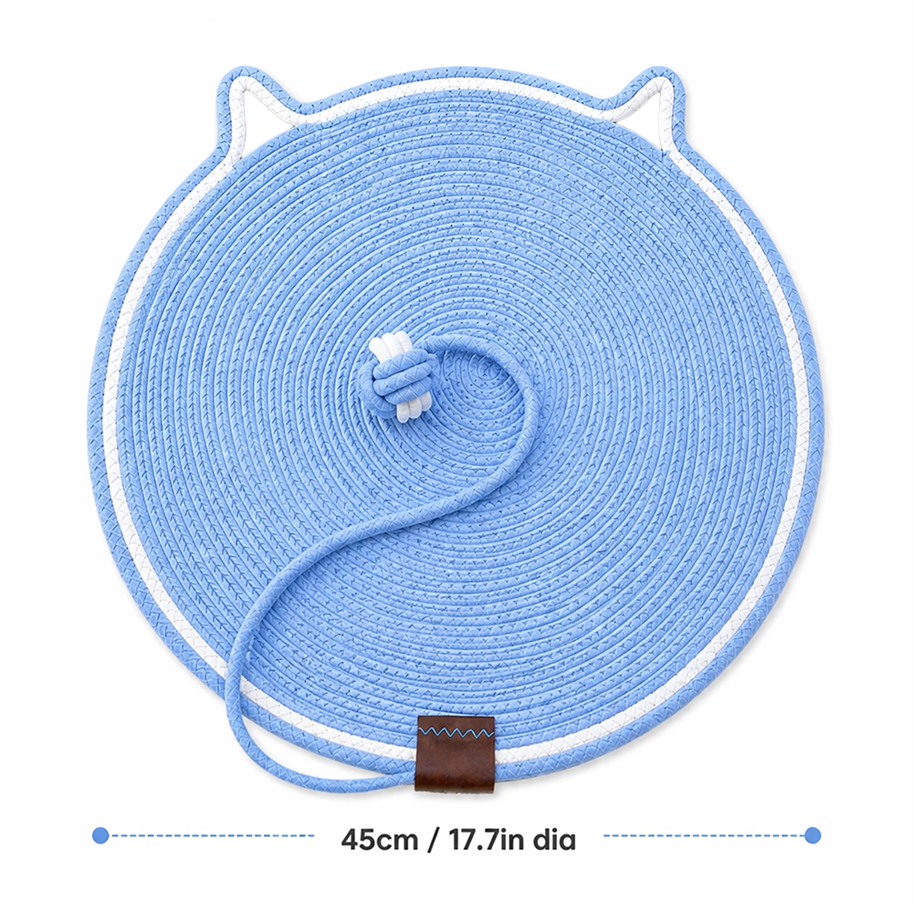 Talking Dog Club Rope Scratching Mat for Cats (Blue) Cats-Toys Talking Dog Club Dropship