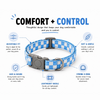 Talking Dog Club Checkmate Leash and Collar Combo (Blue) Dogs-Collar, Leashes, harnesses Talking Dog Club Dropship