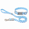 Talking Dog Club Checkmate Leash and Collar Combo (Blue) Dogs-Collar, Leashes, harnesses Talking Dog Club Dropship M/L