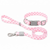 Talking Dog Club Checkmate Leash and Collar Combo (Pink) Dogs-Collar, Leashes, harnesses Talking Dog Club Dropship M/L