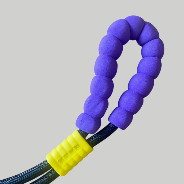 Talking Dog Club Extra Strong Vivid Handle Leash for Dogs (Purple/Black)