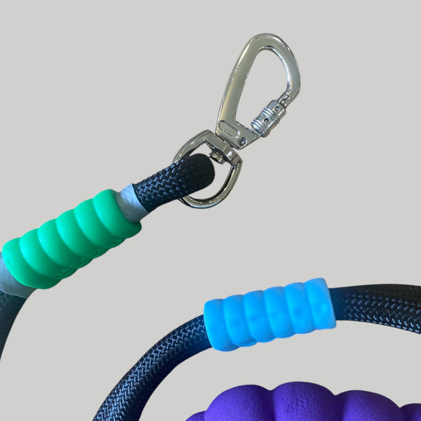 Talking Dog Club Extra Strong Vivid Handle Leash for Dogs (Purple/Black)