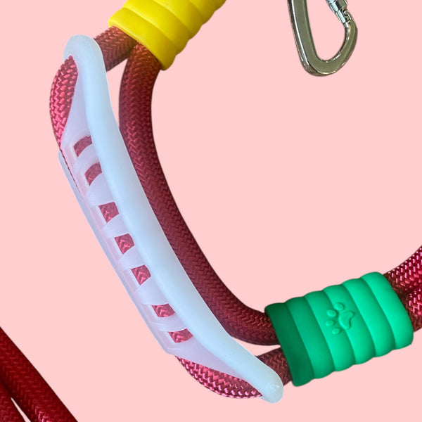 Talking Dog Club Extra Strong Vivid Handle Leash for Dogs (Red/Blue)