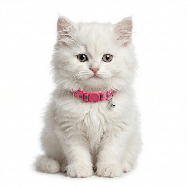 Basil Printed Collar for Cats & Puppies (Pink)