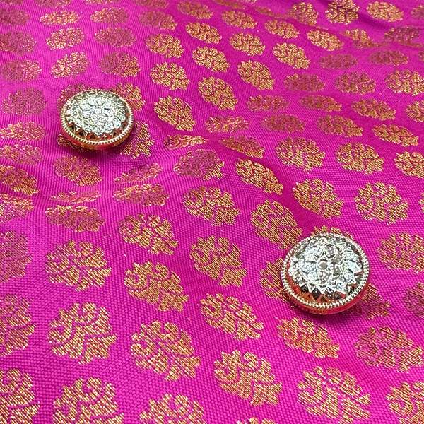 Pawsindia Traditional Royal Brocade Dress for Dogs (Pink)
