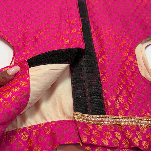 Pawsindia Traditional Royal Brocade Kurta for Dogs (Pink)