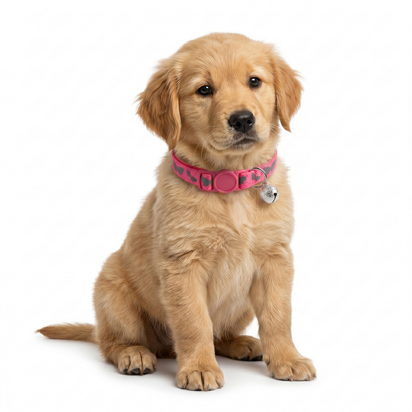 Basil Printed Collar for Cats & Puppies (Pink)