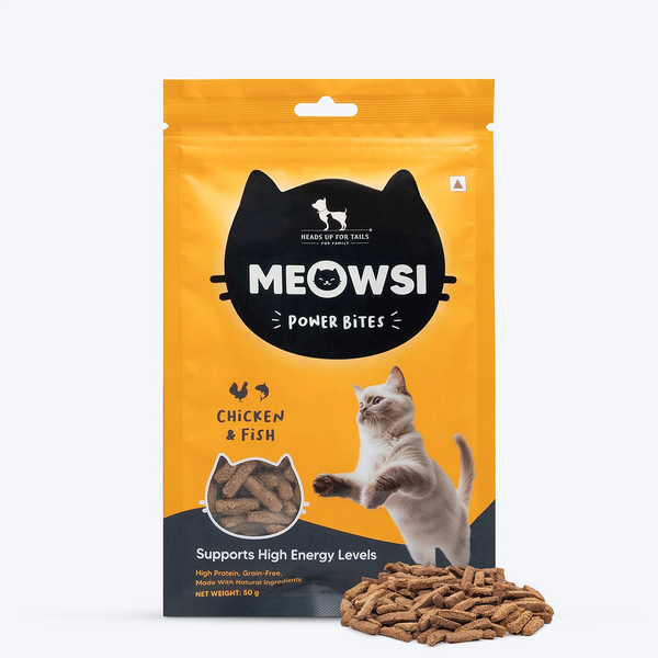 HUFT Meowsi Grain Free Chicken & Fish Power Bites Cat Treats