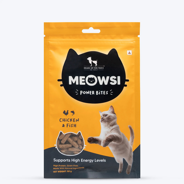 HUFT Meowsi Grain Free Chicken & Fish Power Bites Cat Treats