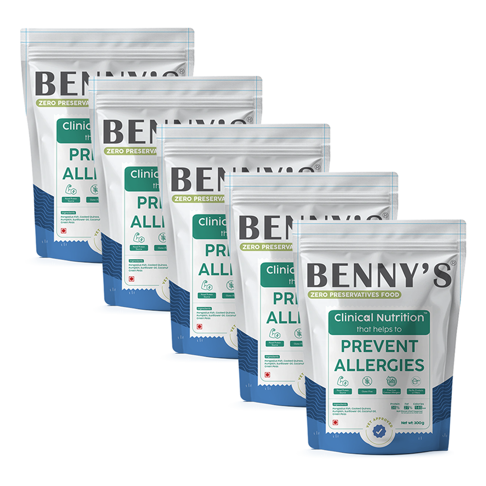 Benny's Bowl Hypoallergenic Diet to Prevent Allergies Dog Wet Food Dogs-Fresh Food Bennys Bowl 5x300g