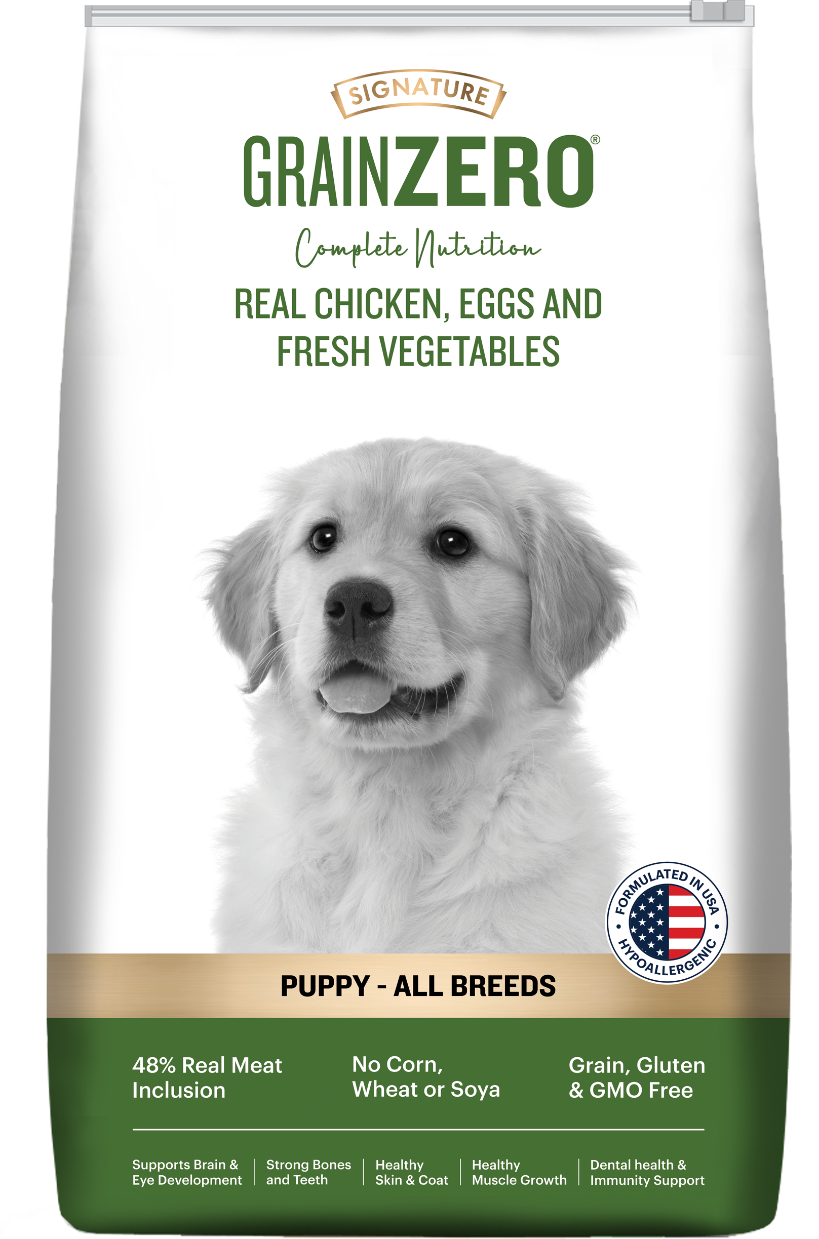 Signature Grain Zero Real Chicken, Egg and Vegetables Puppy Dog Dry Food