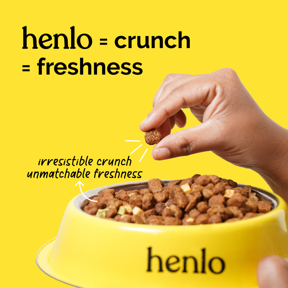 Henlo Chicken & Vegetable Baked Puppy Dog Dry Food | 100% Human Grade Ingredients
