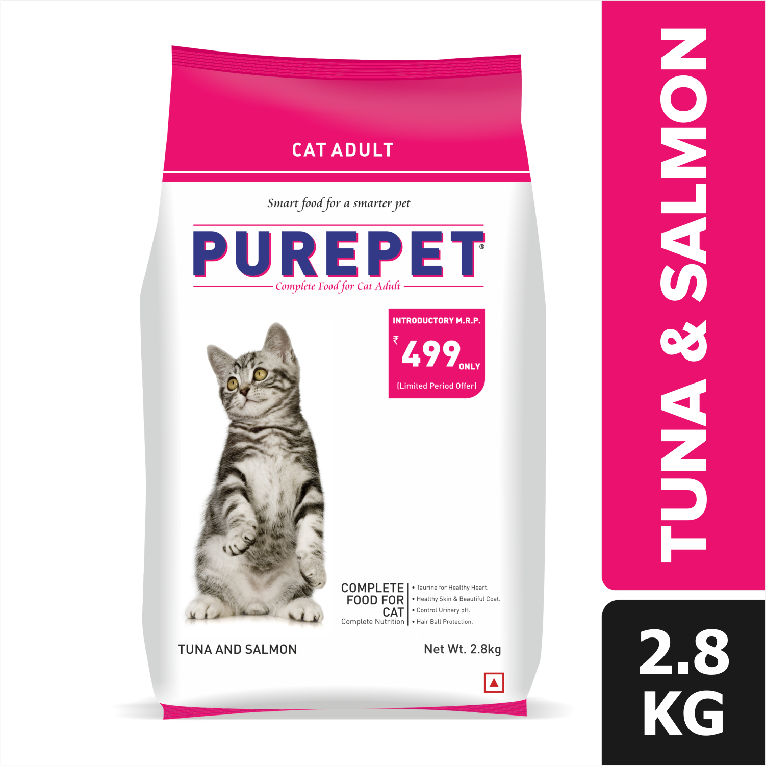 Purepet Tuna and Salmon Adult Cat Dry Food Cats- Dry food Purepet 2.8kg