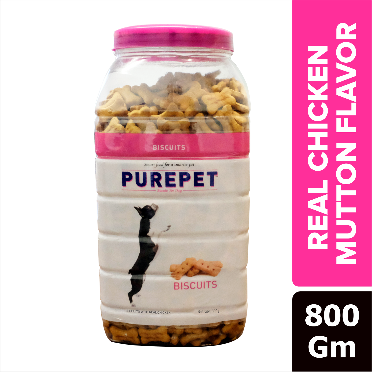 Purepet Mutton Flavour Real Chicken Biscuit Dog Treats (Limited Shelf Life) Dog Treats + Others Purepet 800g