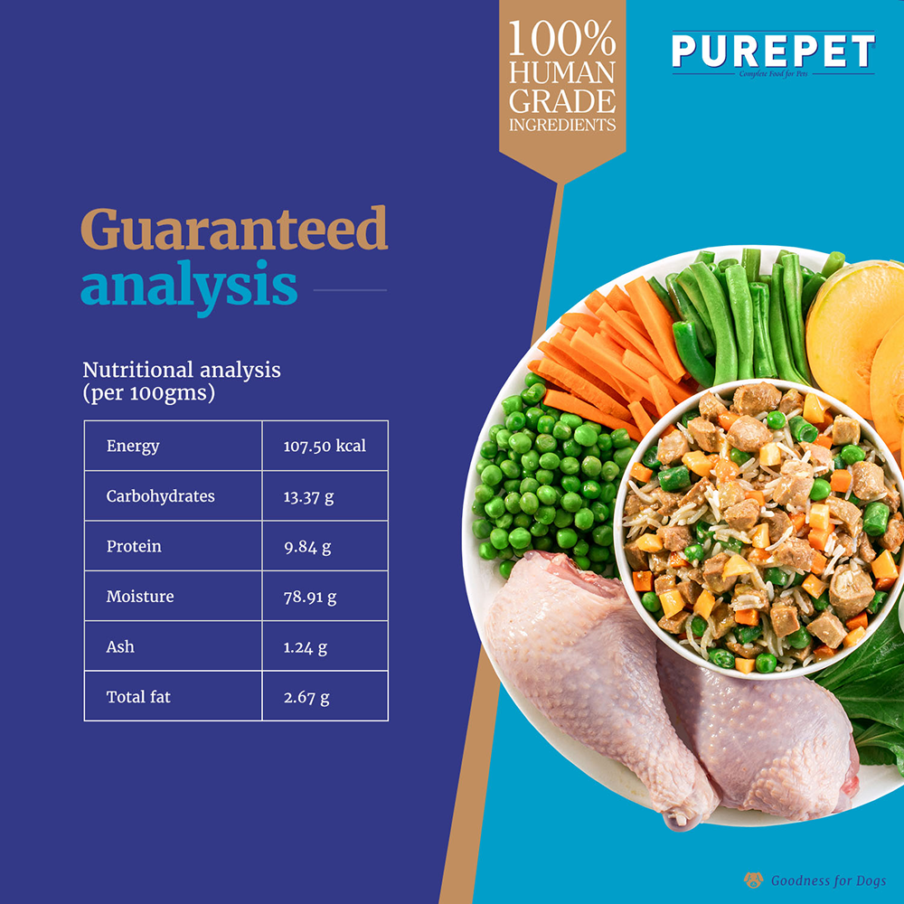 Purepet Chicken and Pumpkin Biryani Fresh Food for Dogs Dogs-Wet Food Purepet