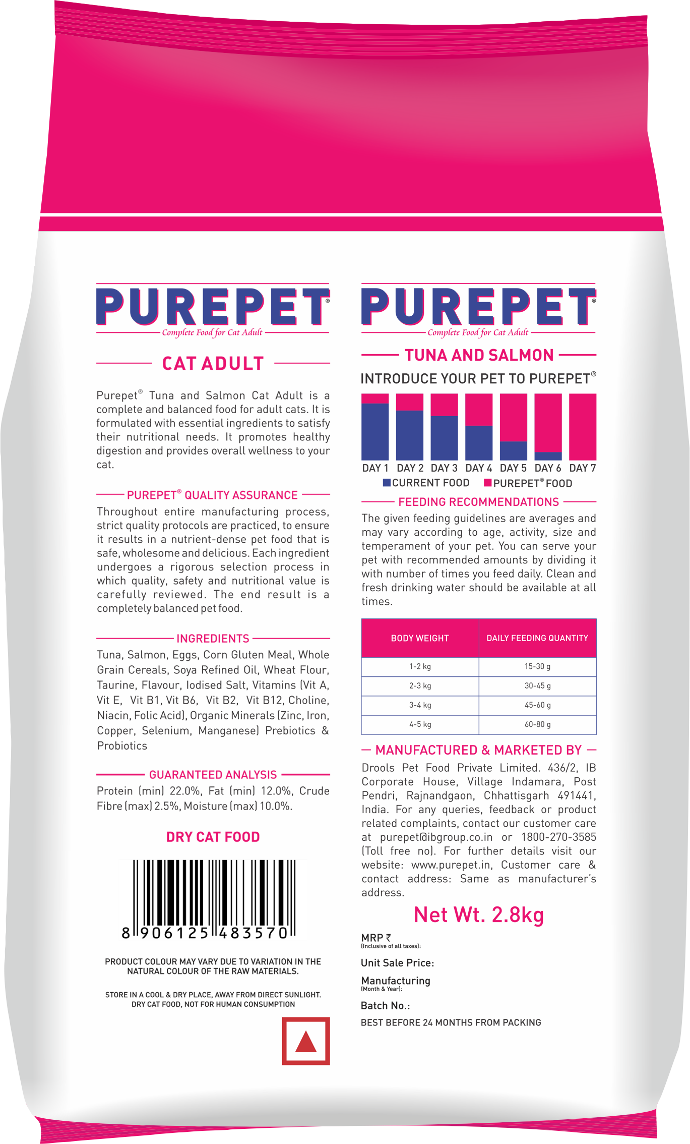 Purepet Tuna and Salmon Adult Cat Dry Food Cats- Dry food Purepet
