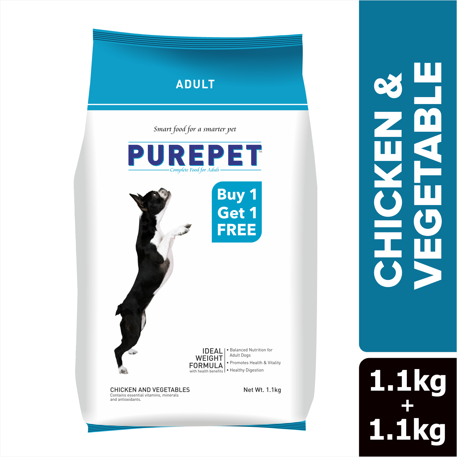 Purepet Chicken & Vegetable Adult Dog Dry Food