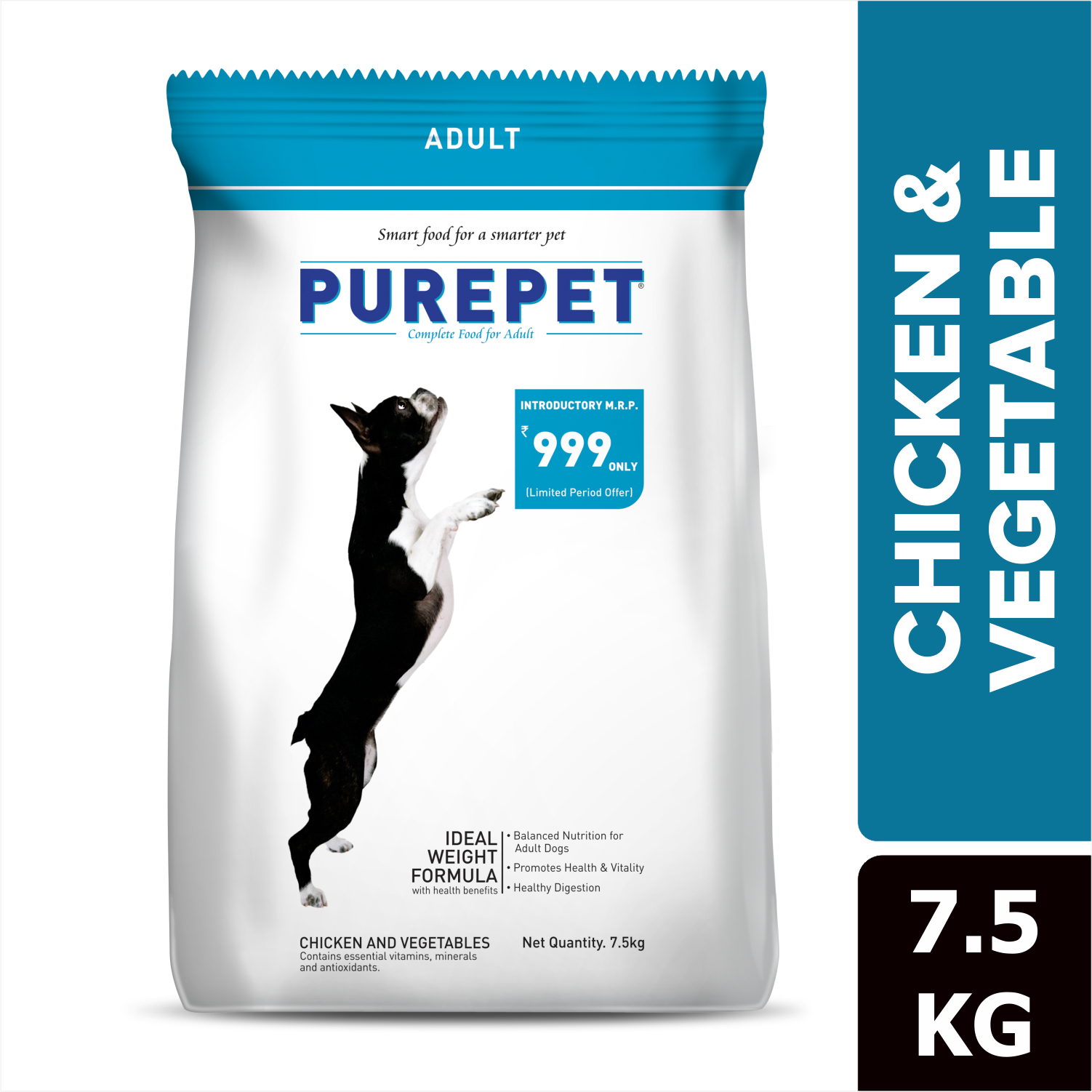 Purepet Chicken & Vegetable Adult Dog Dry and Wet Food Combo