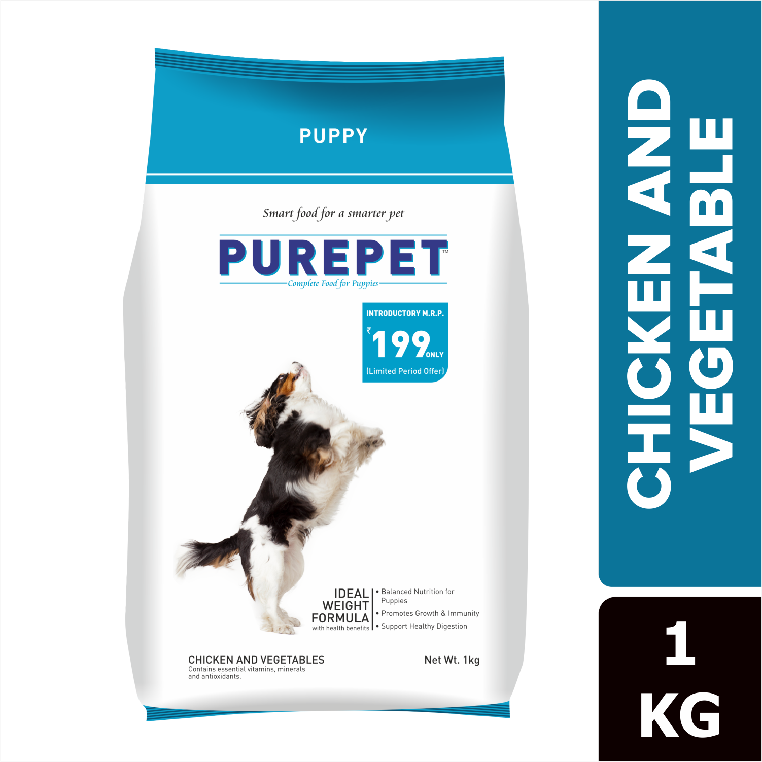 Purepet Chicken & Vegetable Puppy Dog Dry Food Dogs- Dry Food Purepet