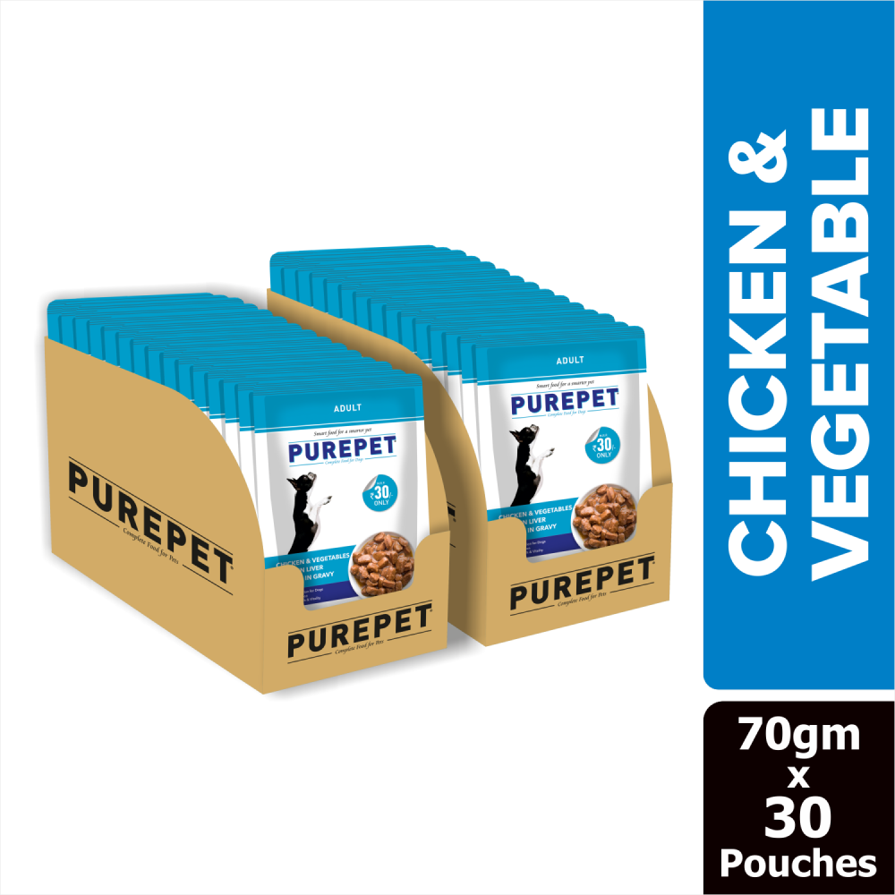 Purepet Chicken & Vegetable Chunks in Gravy Adult Dog Wet Food