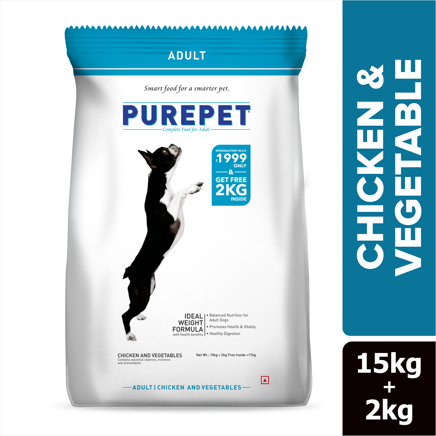 Purepet Chicken & Vegetable Adult Dog Dry Food